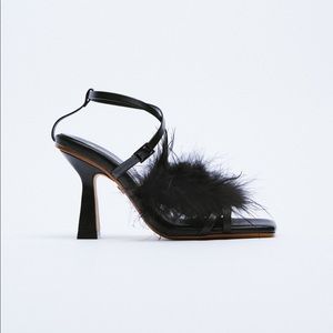 ‼️SOLD‼️Zara feather sandals